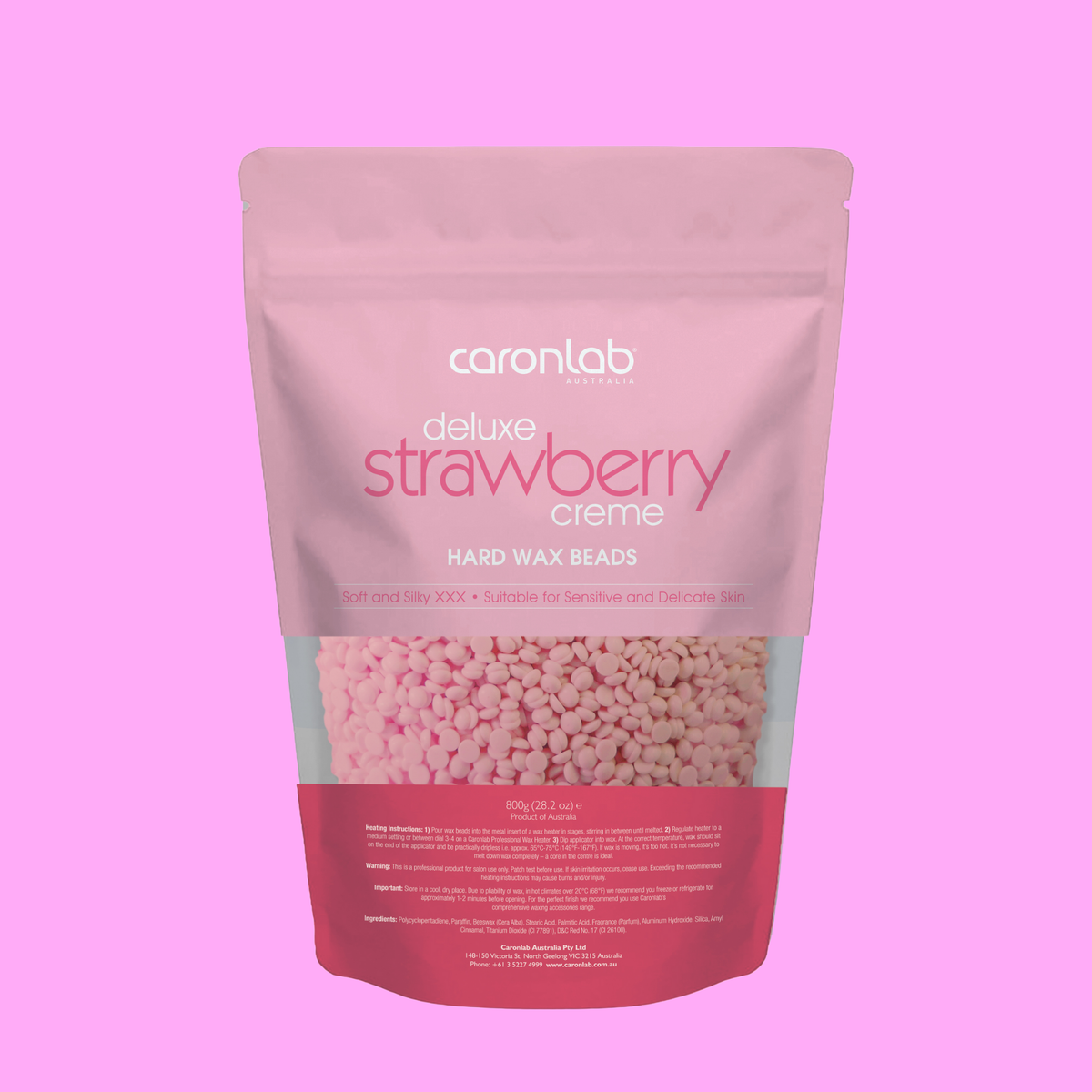 Caronlab Strawberry Creme Hard Wax Beads